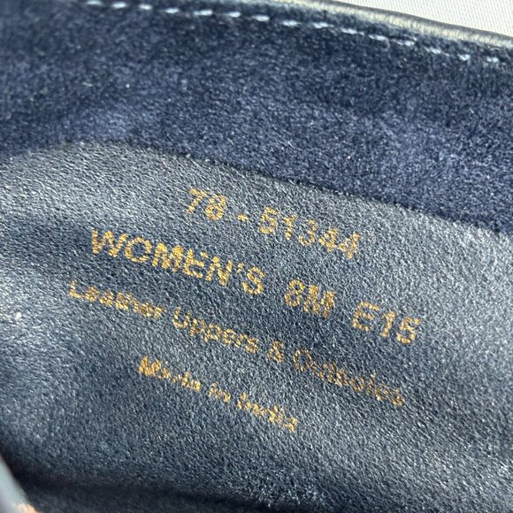 Women's Navy Blue Suede Johnston & Murphy Booties - Picture 4 of 6